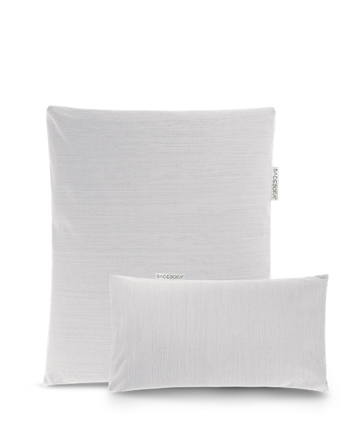 Badesofa Rückenkissen Größe Large und Fusskissen in Cloud Hellgrau