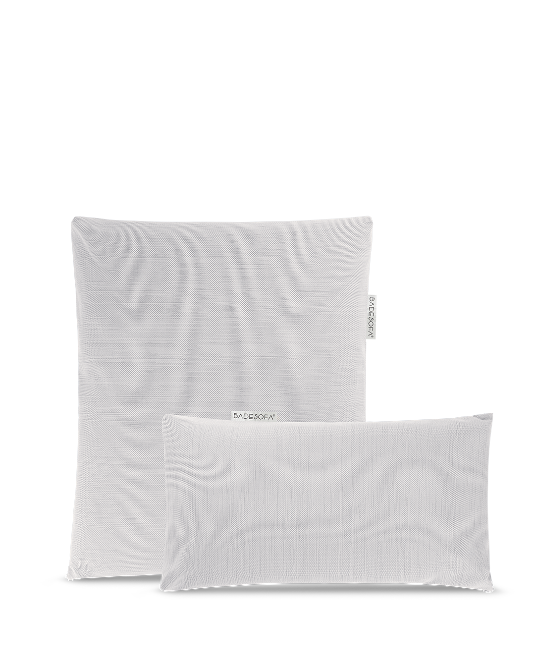 Badesofa Rückenkissen Größe Small und Fusskissen in Cloud (Hellgrau)