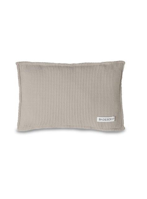 Kopfkissen für die Sauna mit Füllung aus Zirbenspänen in  Taupe 